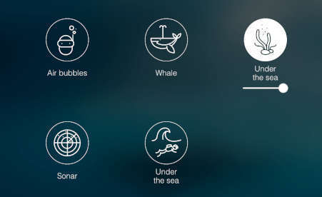 Deep sea underwater sounds to mask bass noise