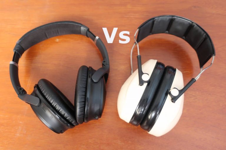Noise Cancelling Headphones vs Earmuffs Electronics or Big Ear Cups