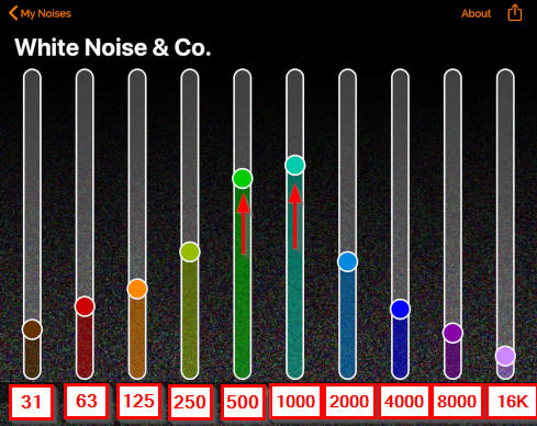 white noise-emphasized-voice-mid-frequencies