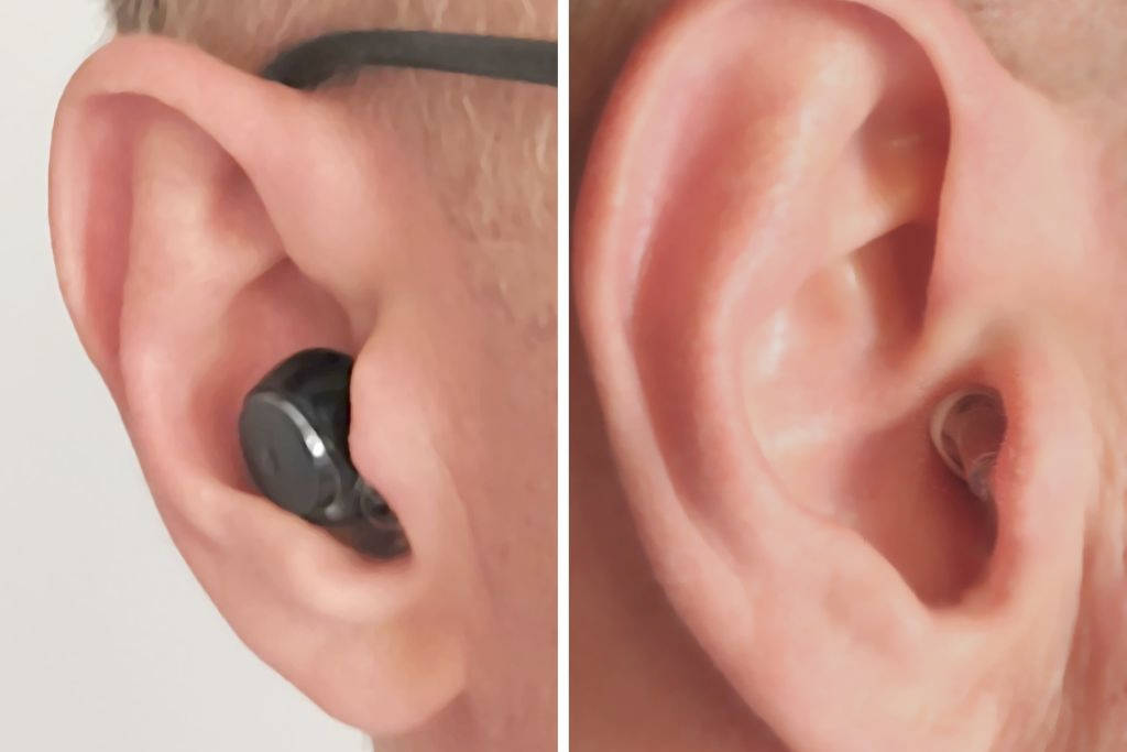 How discreet are earplugs vs small earbuds